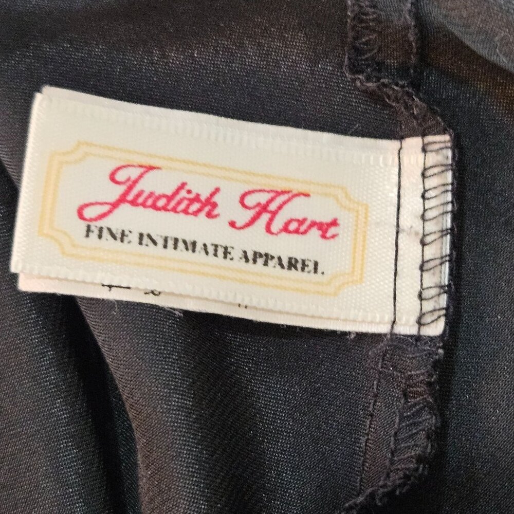 Judith Hart Black Full-Length Slip Skirt XL Vintage Polyester - Picture 5 of 10